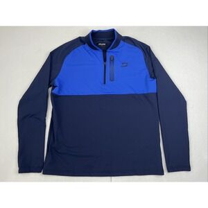 Druids Golf Storm Midlayer Men's Size S Half Zip Stretch Long Sleeve Blue